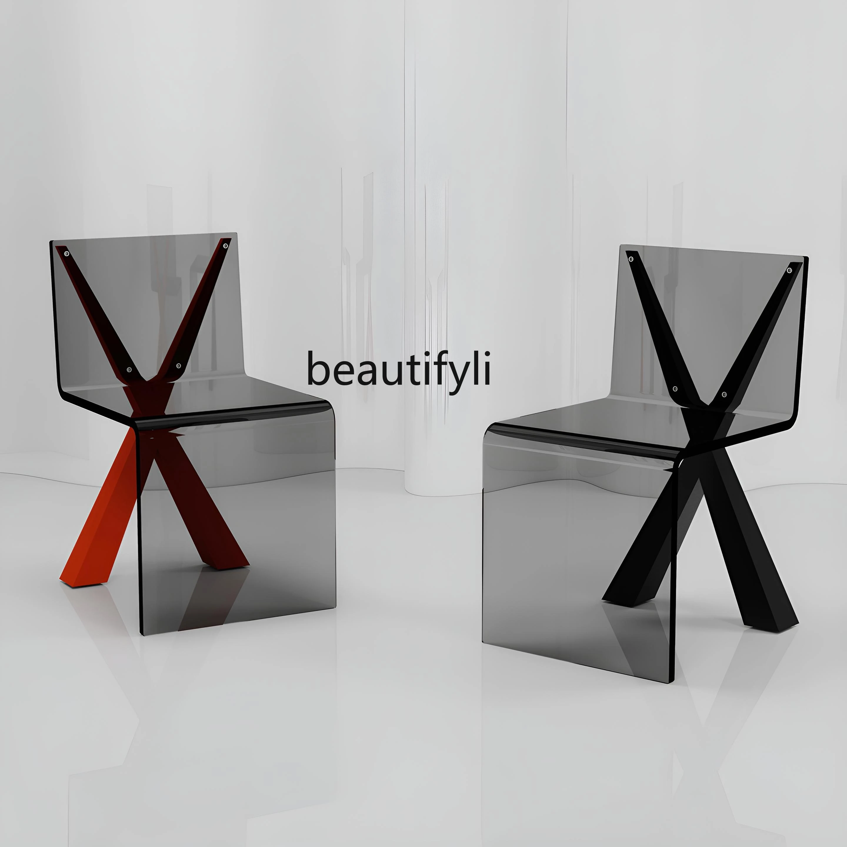 

Designer Dining Chair Acrylic Transparent Suspension Chair Color Customized Personalized Photography Chair