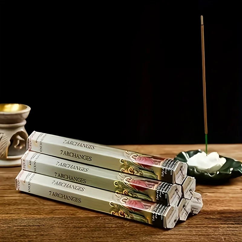 20 عصي بخور مصنوعة يدويًا، عطر سبعة ملائكة، مجموعة مختلطة من الروائح العلاجية للاسترخاء والإيجابية والنوم المحسن - مثالية للمنزل والمكتب واليوجا والتأمل #4