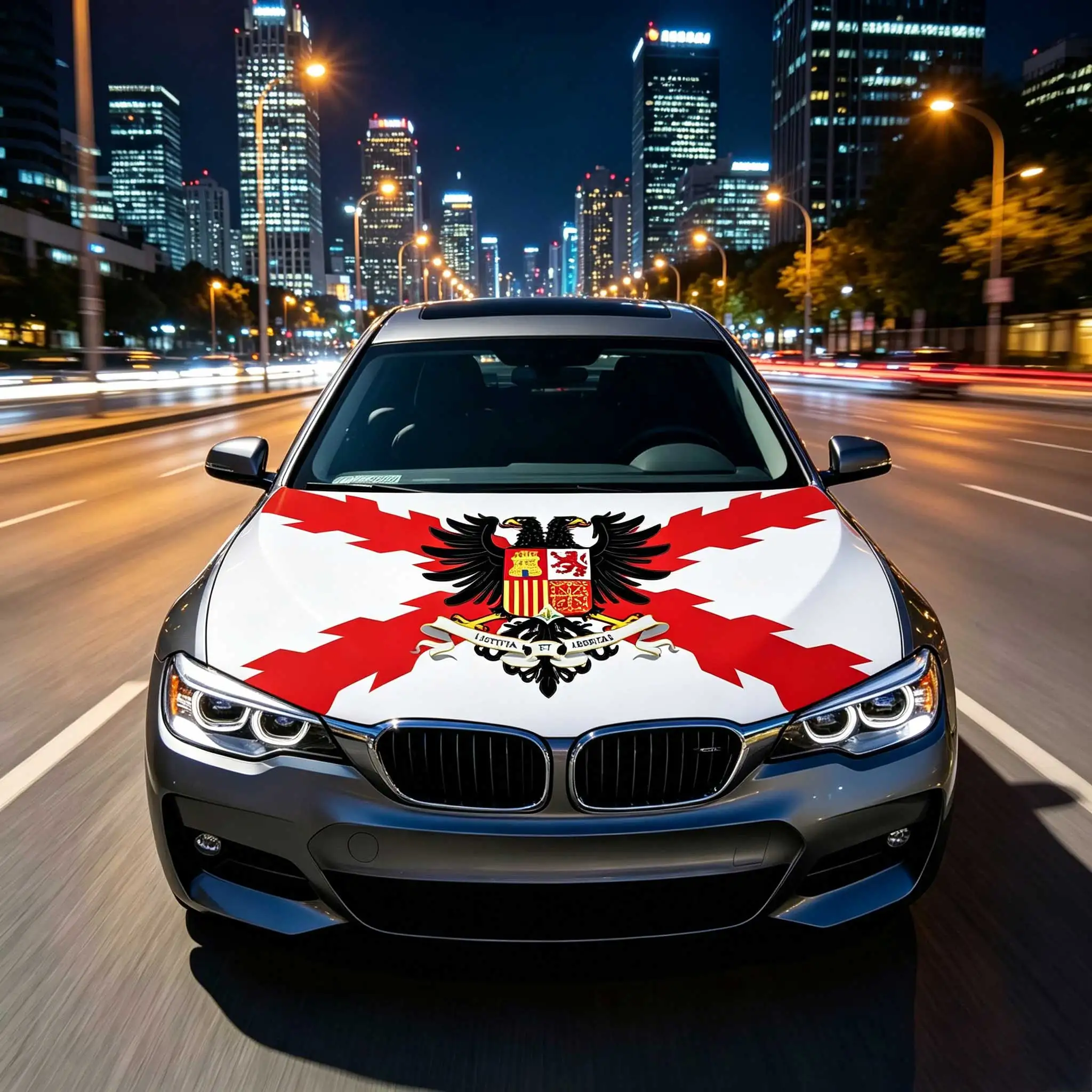 3.8x5.3fts Two-headed eagle Spanish Imperial Burgundy flag Banner Car Hood Cover Flag Engine Cover For Decoration