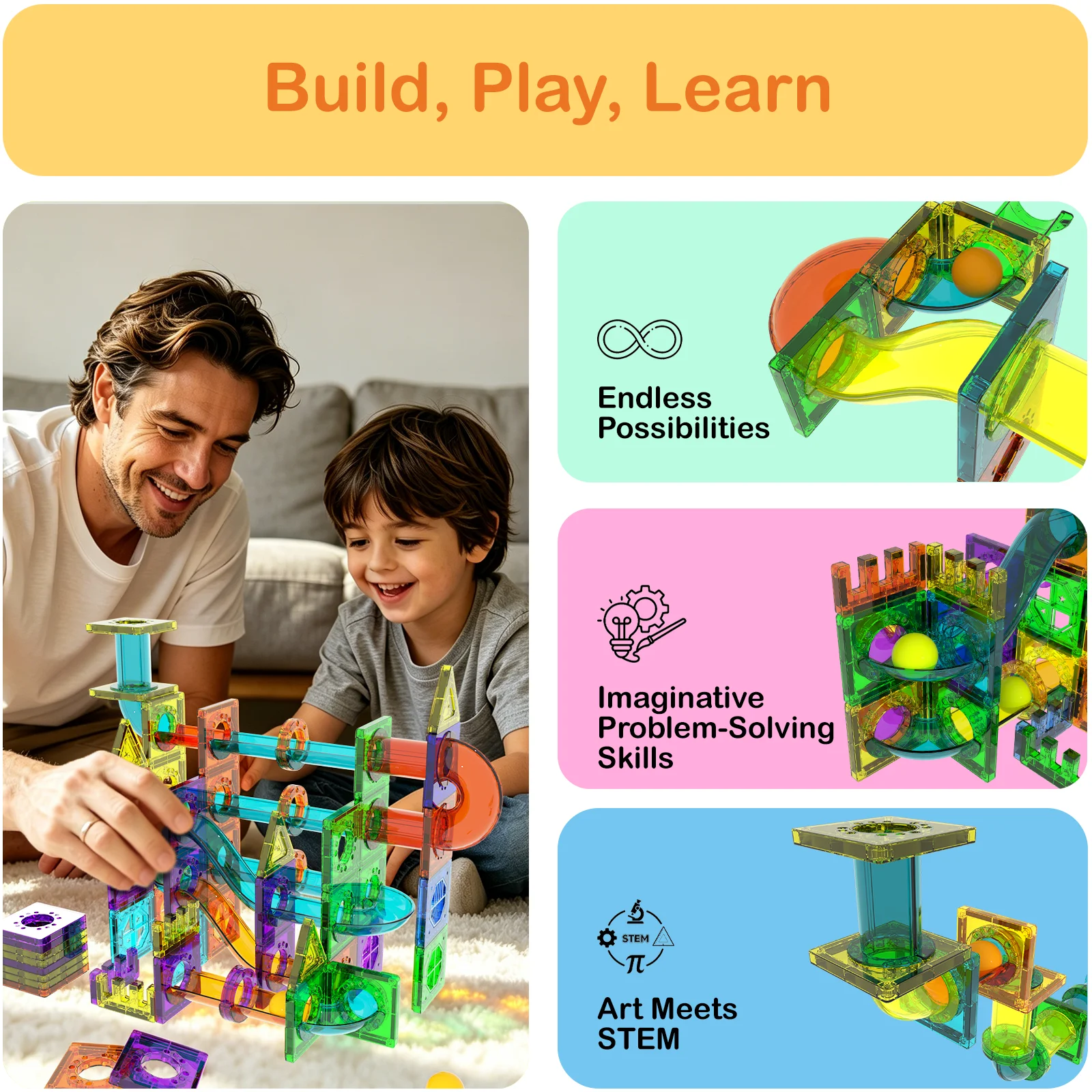 Magnetic Marble Run Track 3D T - огляд і ціна Marble Run Set