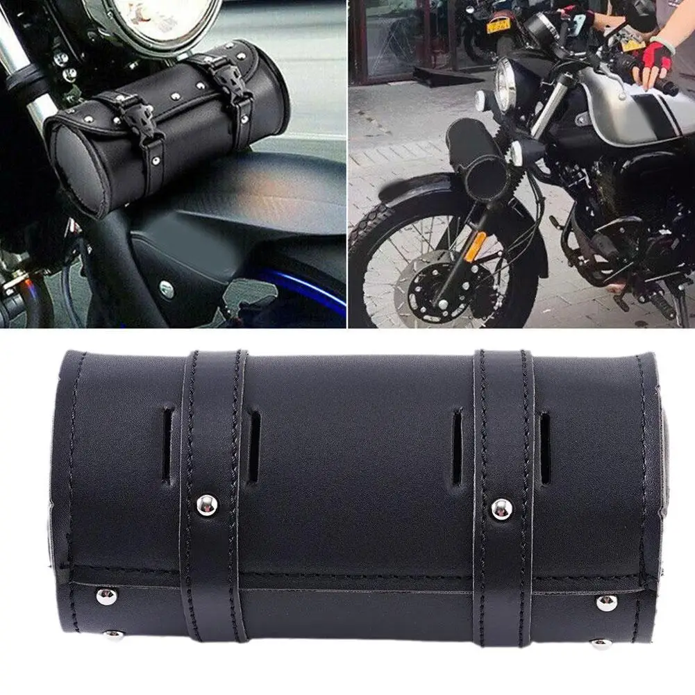 

Universal Motorcycle Handlebar Bag Waterproof Pocket Bag Storage Saddlebags Leather Capacity Large Tools Holder Z0Z0