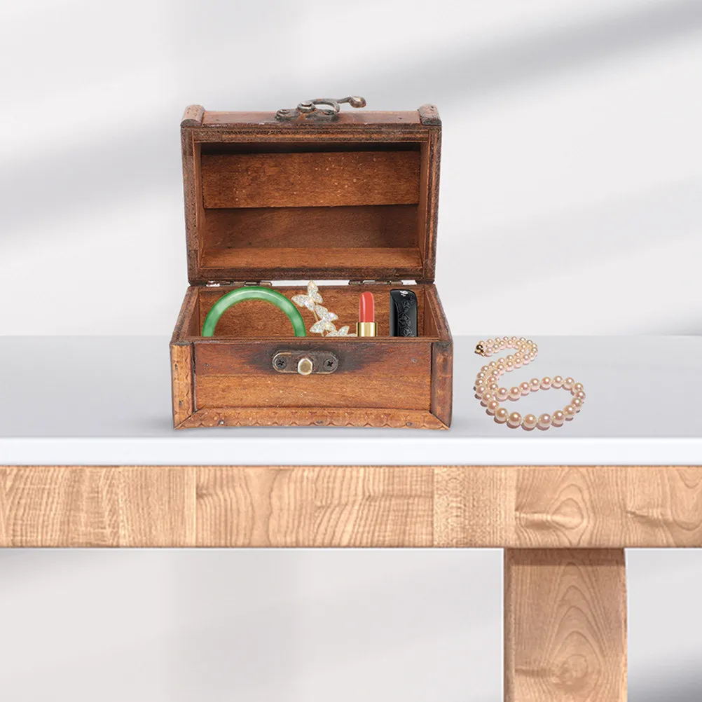 Vintage Wooden Jewelry Box Set – 2pcs Ring, Necklace, Bracelet & Earring Organizer Storage Case with Gift Packaging