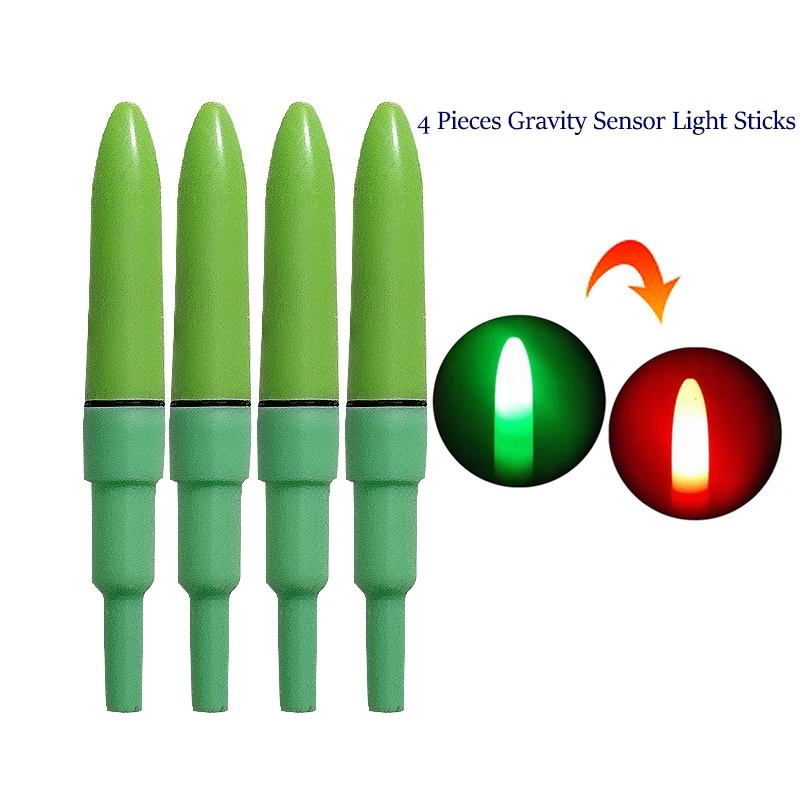 4PCS Gravity Sensor Electric Float Sticks Ocean Light sticks Color Change Bright Luminous Sticks Tools Accessories No Battery