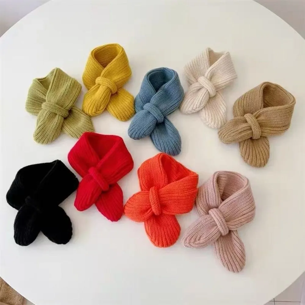 New Windproof Neck Warmer Coldproof Warm Knitted Scarf Knitted Solid Color Fake Collar Cute