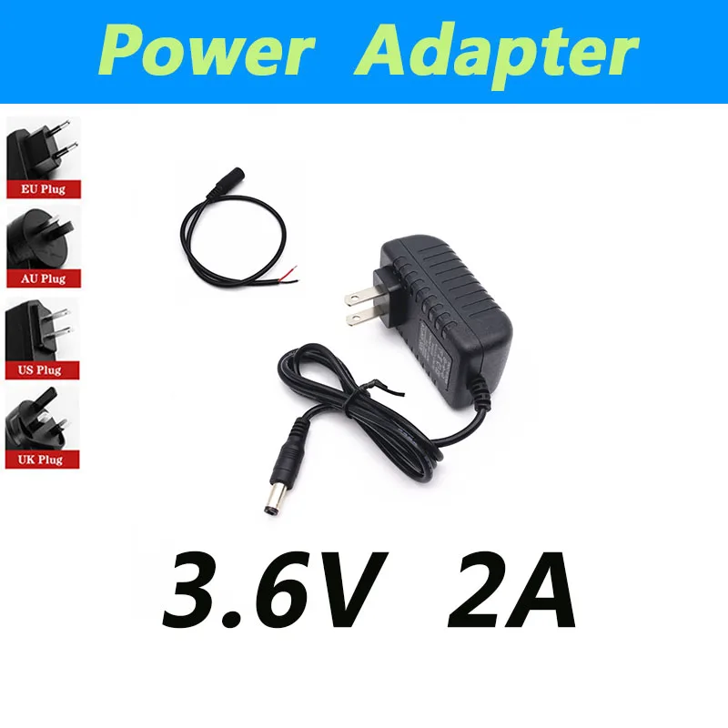 LAIMAIECO AC 220V to DC 3.6V 2A Power Cord Adapter 3.6V 2000mA Massager Battery Charger Transformer DC female male Power Plug