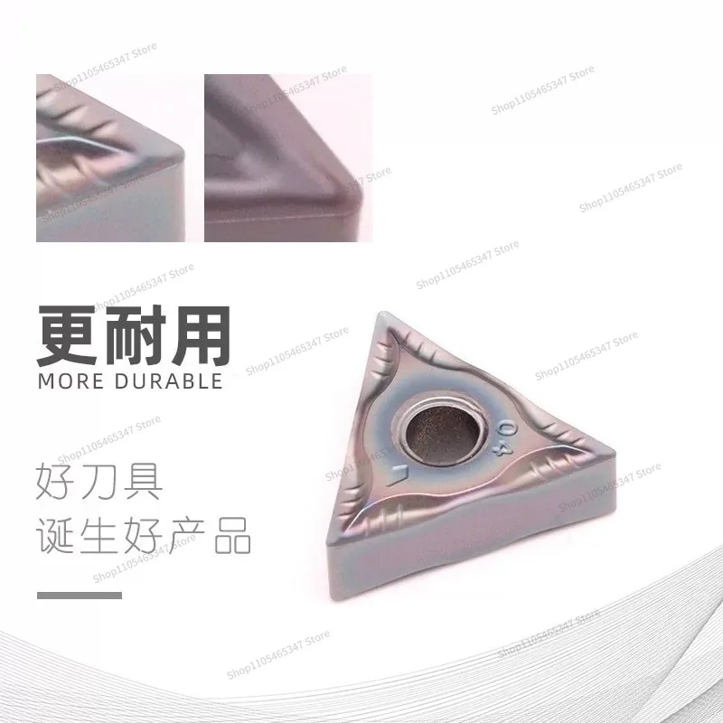 For CNC Insert Triangle Insert Stainless Steel Outer Cylindrical Turning Tool Grain Alloy Roughing Cutter Head TNMG160404 08