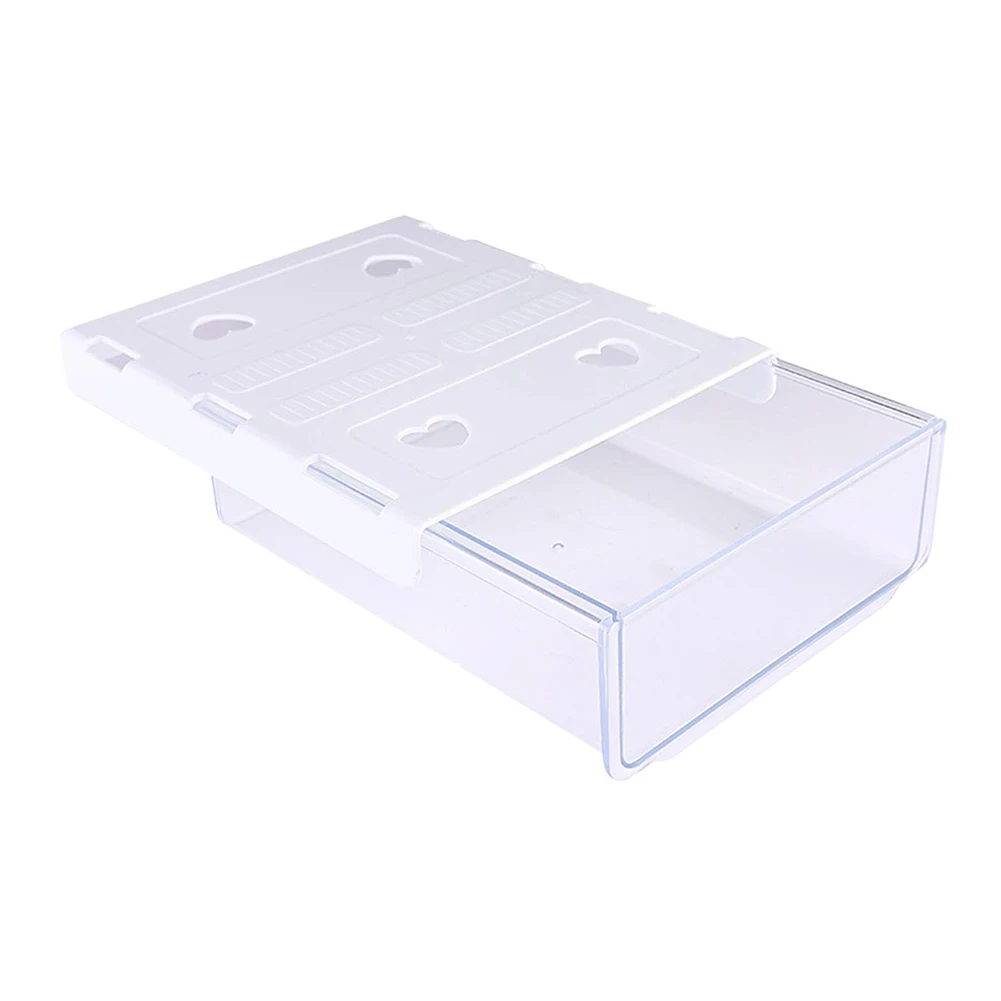 Transparent White Office Desk Drawer Style Storage Box Hidden Miscellaneous File Sorting Box -1PCS