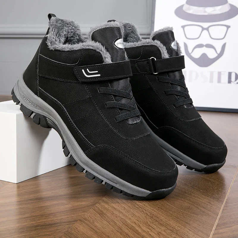 

Brand Men Outdoor Hiking shoes Winter Snow Boots Waterproof Leather Sneakers Super Warm Men's Boots Work Shoes Size 38-47