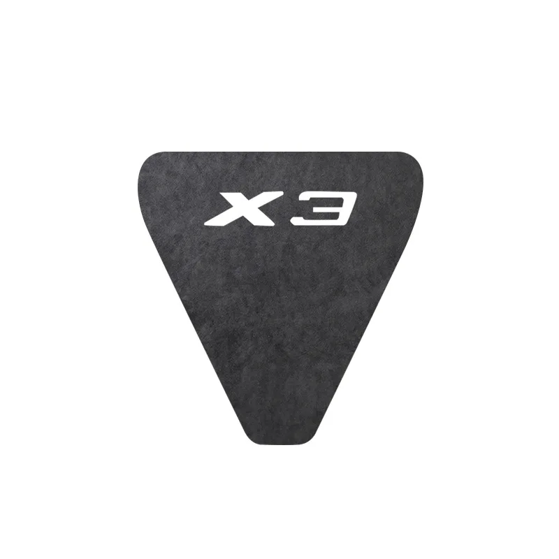 Fit for BMW X3 G48 G45 2025 2026 Ultra Thin Suede Sticker Central Control Triangle Metal Protection Mat