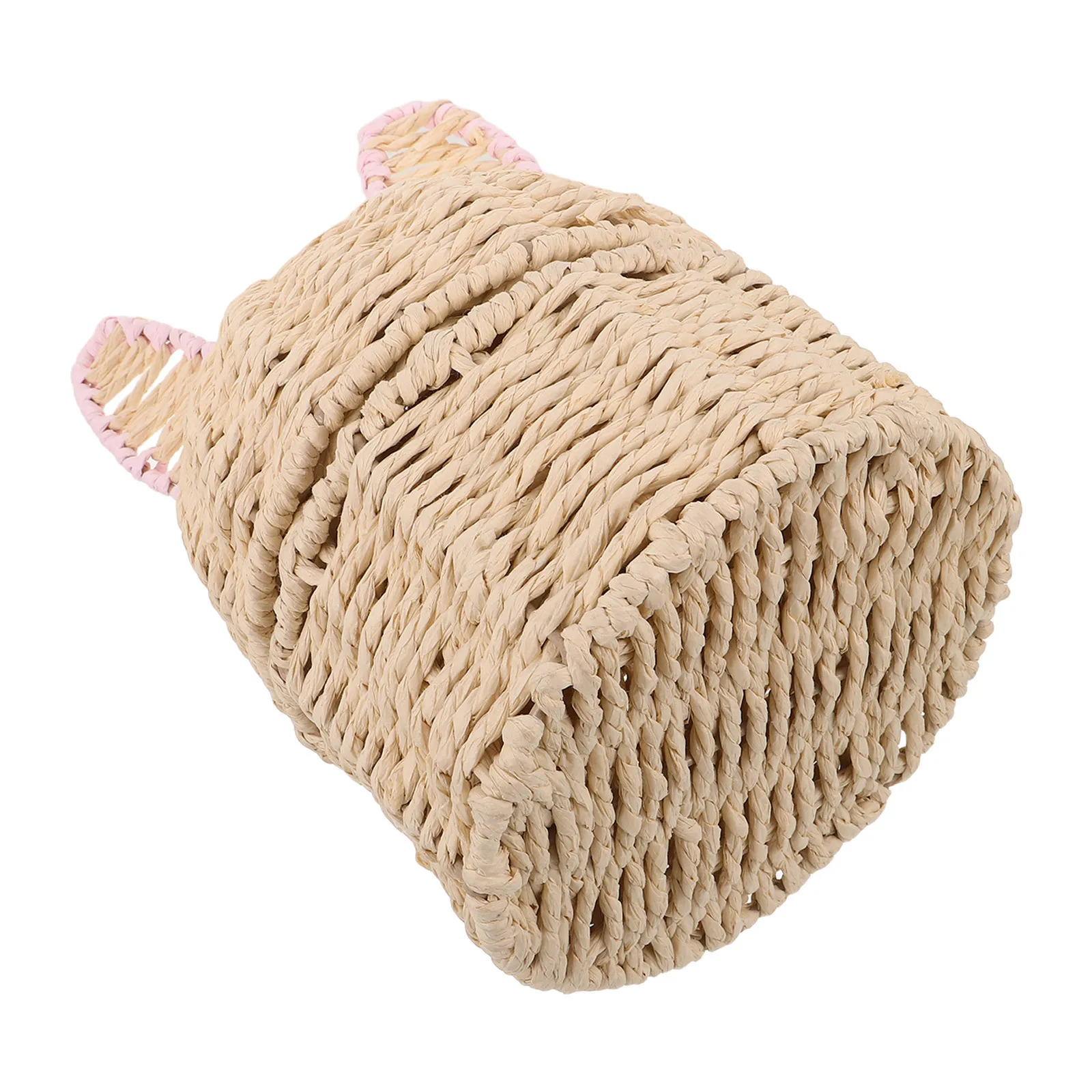 

Handwoven Bunny Ear Easter Basket Rattan Woven Storage Basket for Kids Picnic Hamper Candy Eggs Decorative Organizer Bin Rustic