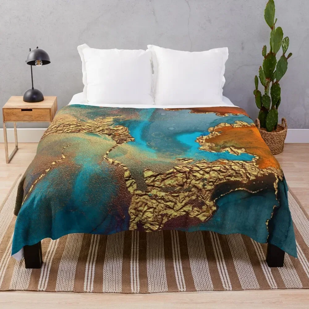 

glamorous gold ink autumn texture Throw Blanket Sofa Multi-Purpose Nap Extra Large Throw Blankets