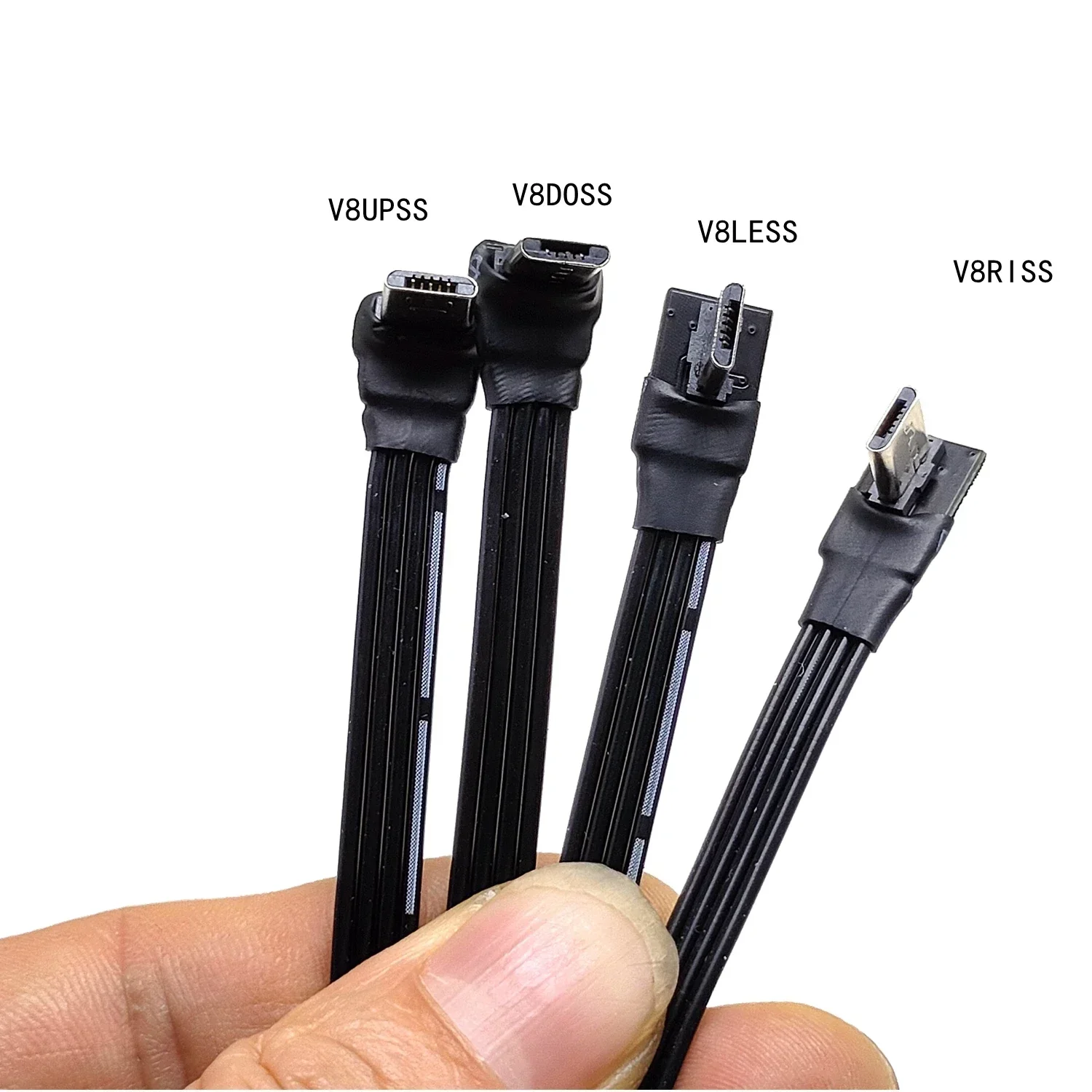 Ultra flat, flexible, straight, up, down, left, right, 90 degree angle, USB UltraShort Micro USB male /male 5CM-300CM data cable