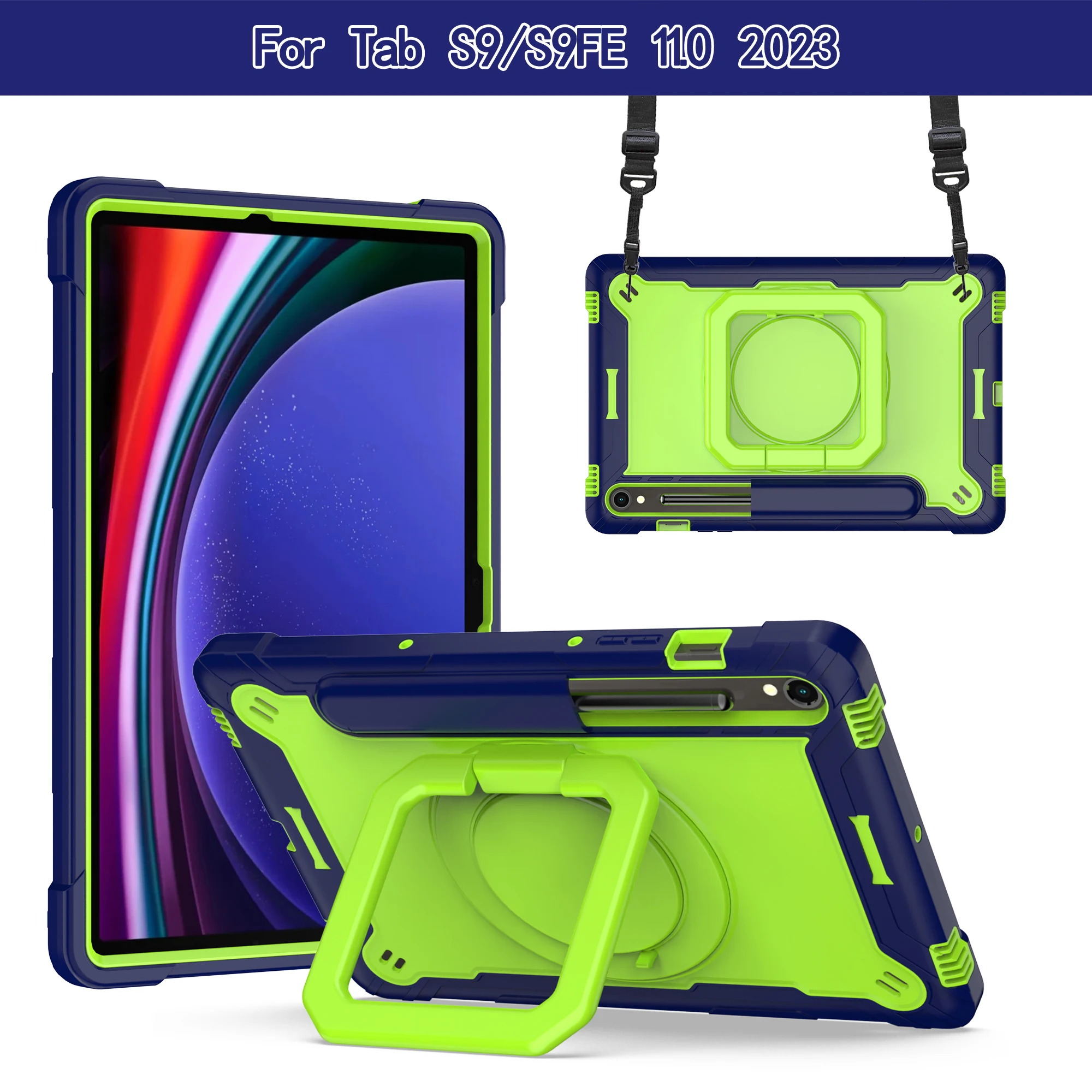 

Чехол для Samsung Galaxy Tab S10 FE 10,9 дюйма 2025 SM-X520 SM-X526B, детский чехол с вращающейся подставкой на 360 градусов, чехол для планшета Galaxy S7 S8 S9 FE