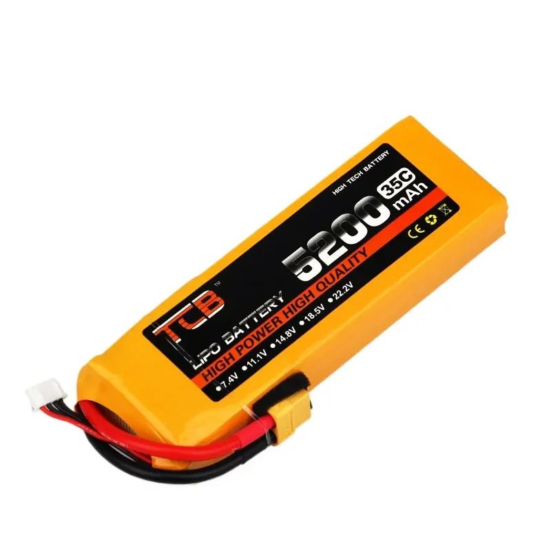 7.4V 5200mAh Battery for TCB model aircraft lithium battery 35C 2S 3S 4S 6S for fixed wing drone remote control vehicle