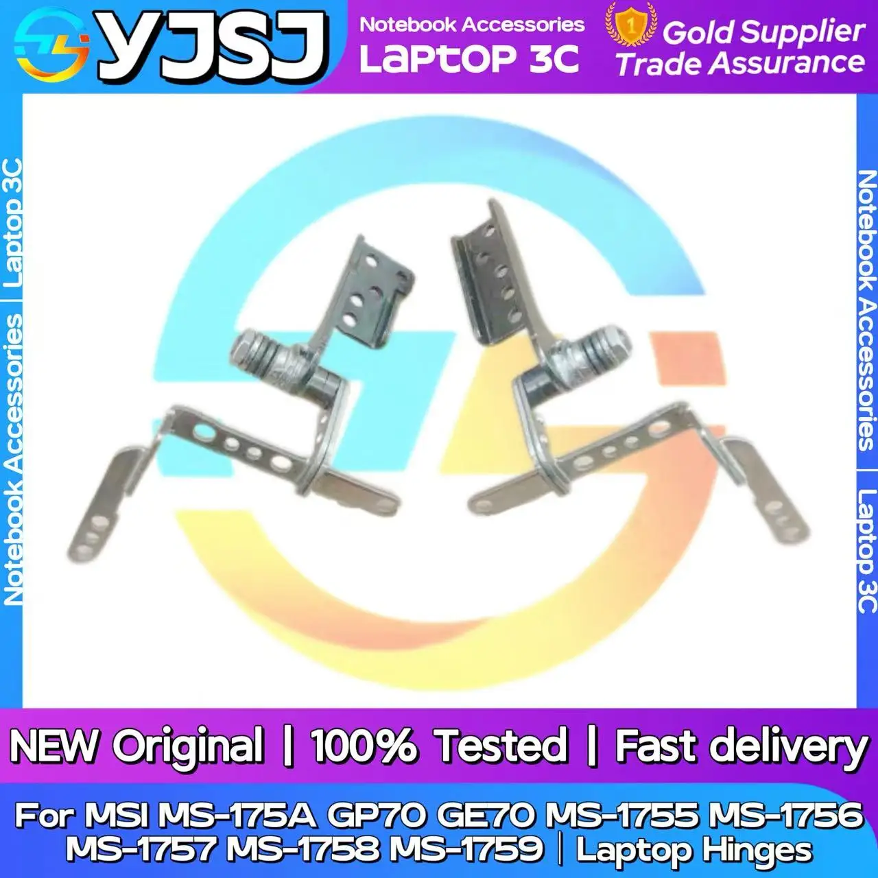 New Original Laptop Notebook Hinges For MSI MS-175A GP70 GE70 MS-1755 MS-1756 MS-1757 MS-1758 MS-1759 LCD Screen Hinge