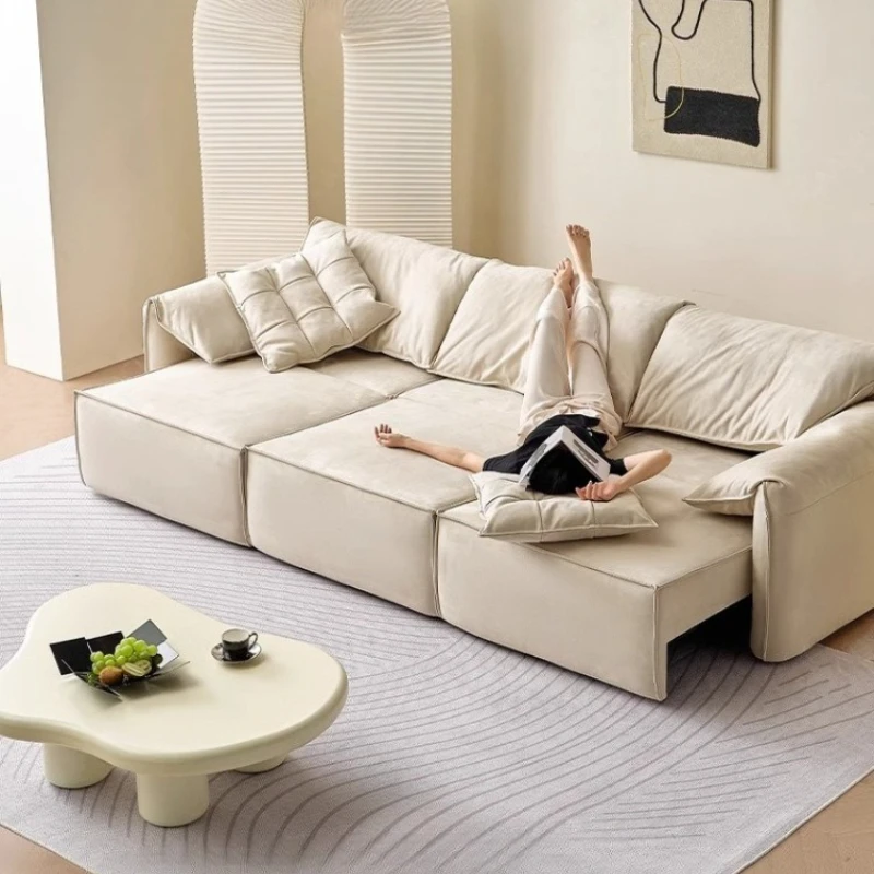 أريكة كهربائية فاخرة حديثة باللون البيج بتصميم Loveseat صالات كبيرة الحجم كرسي كرسي النائم مصمم أثاث Woonkamerbanken