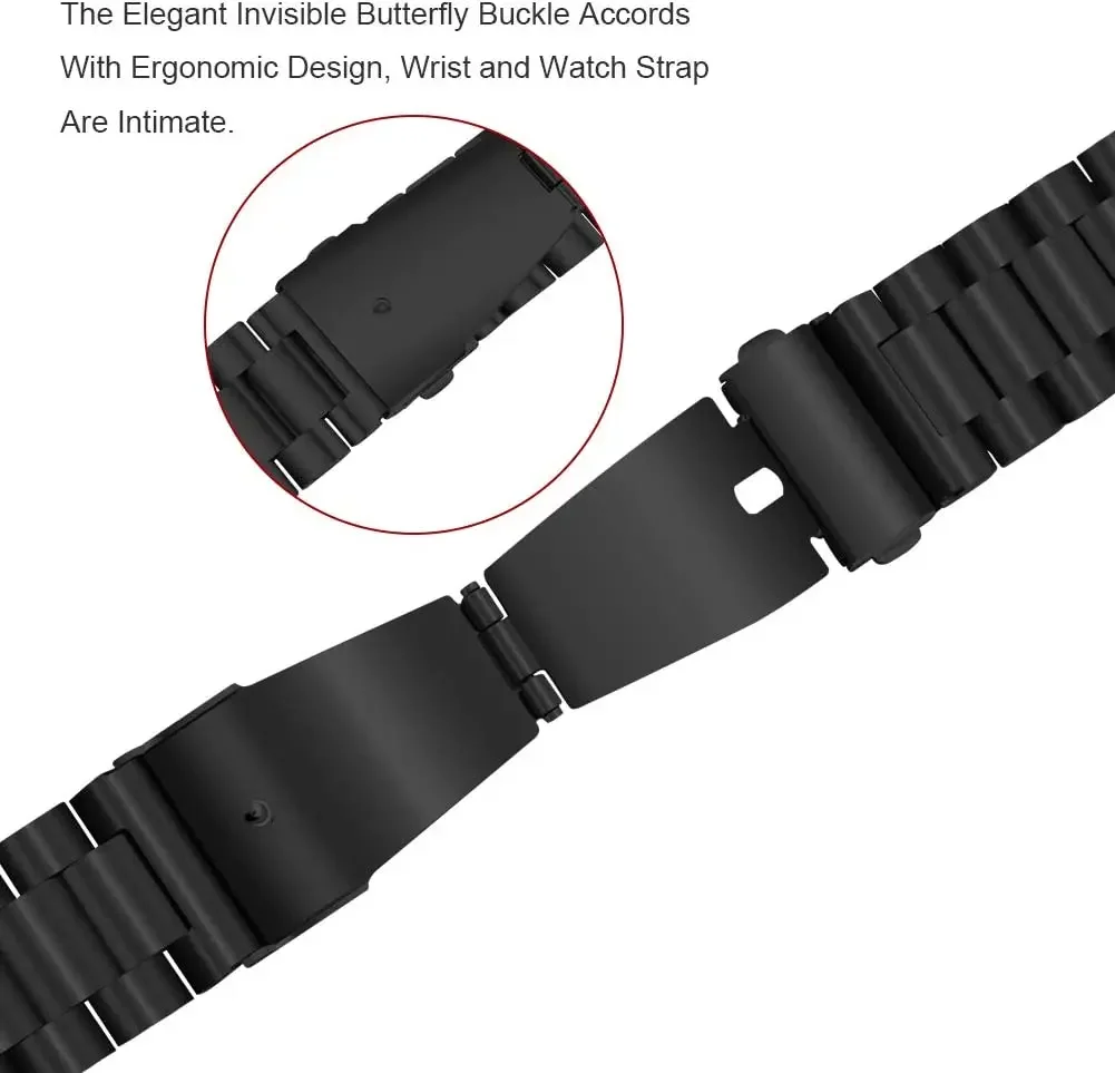 18mm 20mm 22mm Stainless Steel Watch Band For Garmin Venu 2 2S Plus Smart Watch Bracelet Garmin Vivoactive 3 4 4S Metal Strap