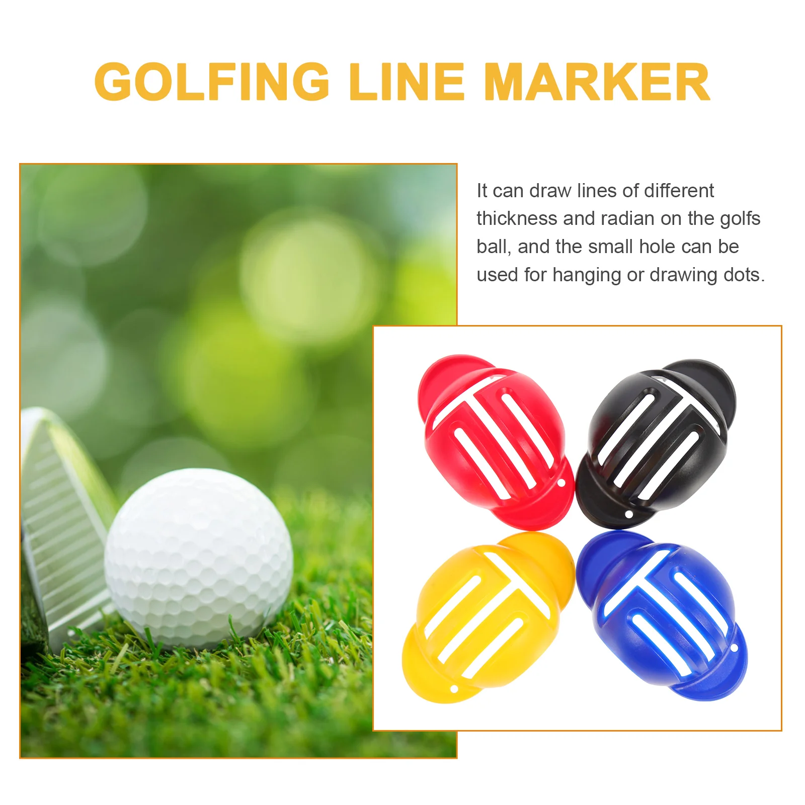 4 قطعة بطانة كرة جولف محمولة متينة وسهلة الحمل هدية مثالية وعملية لعشاق الجولف علامة كرة الجولف #2