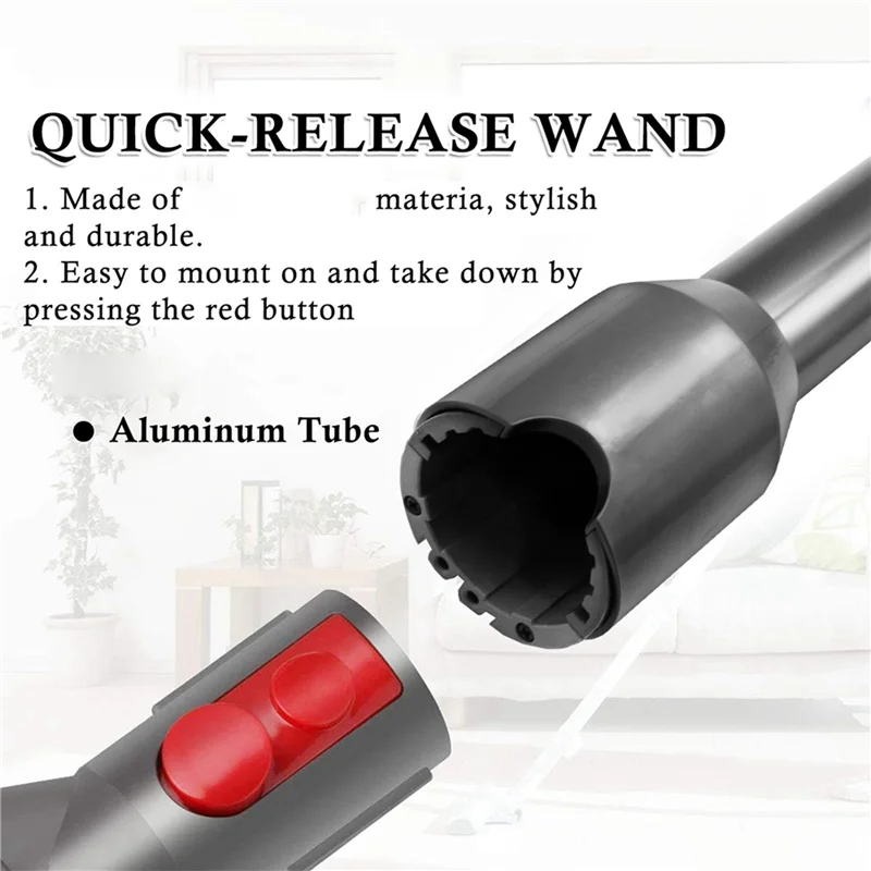 -ESTR 2X Batang Ekstensi untuk Dyson V10 Digital Slim/V12 Mendeteksi Slim Stick Penyedot Debu Rilis Cepat Bar Pipa Lurus-B