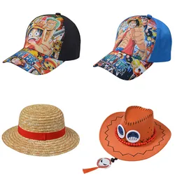 Jednoczęściowa czapka z daszkiem Luffy Beach postać z anime zabawny kapelusz Outdoor Sports ultrafioletowy kapelusz przeciwsłoneczny Kawaii zabawki dla dzieci prezent urodzinowy