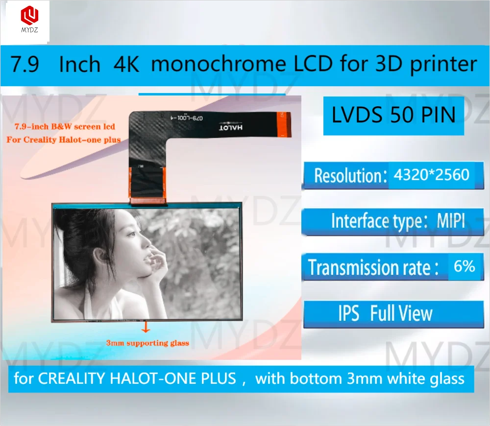 Creality  3D HALOT-ONE PLUS  7.9 Inch 4K 4320*2560  Monochrome LCD Exposure Screen