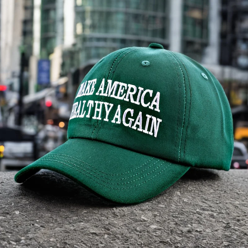 قبعة بيسبول مطرزة من Make America Healthy Again - قبعة سائق الشاحنة قابلة للتعديل، مثالية للاستخدام في الهواء الطلق
