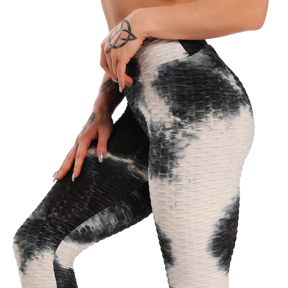 Leggings a compressione anticellulite dimagranti da donna Legging Tie Dye Gym Esercizio a vita alta Fitness Legging Alta elasticità