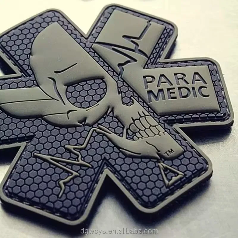 Factory Custom Tactical Gear Uniform Silicone Patches Soft PVC Logo Product Patch Badge Rubber PVC Patches