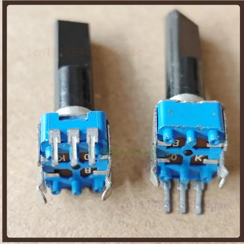 1PCS 09 Type Single 3 Pin Rotary Potentiometer For Audio Amplifier B50K B503 With Center Tap 23MM Shaft Volume Control