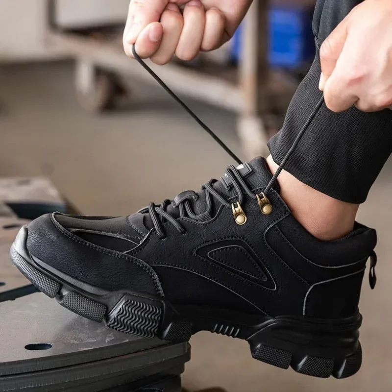 Men Women Steel Toe Safety Shoes Anti Smash Puncture Proof Breathable Slip Resistant Work Boots Protective Footwear