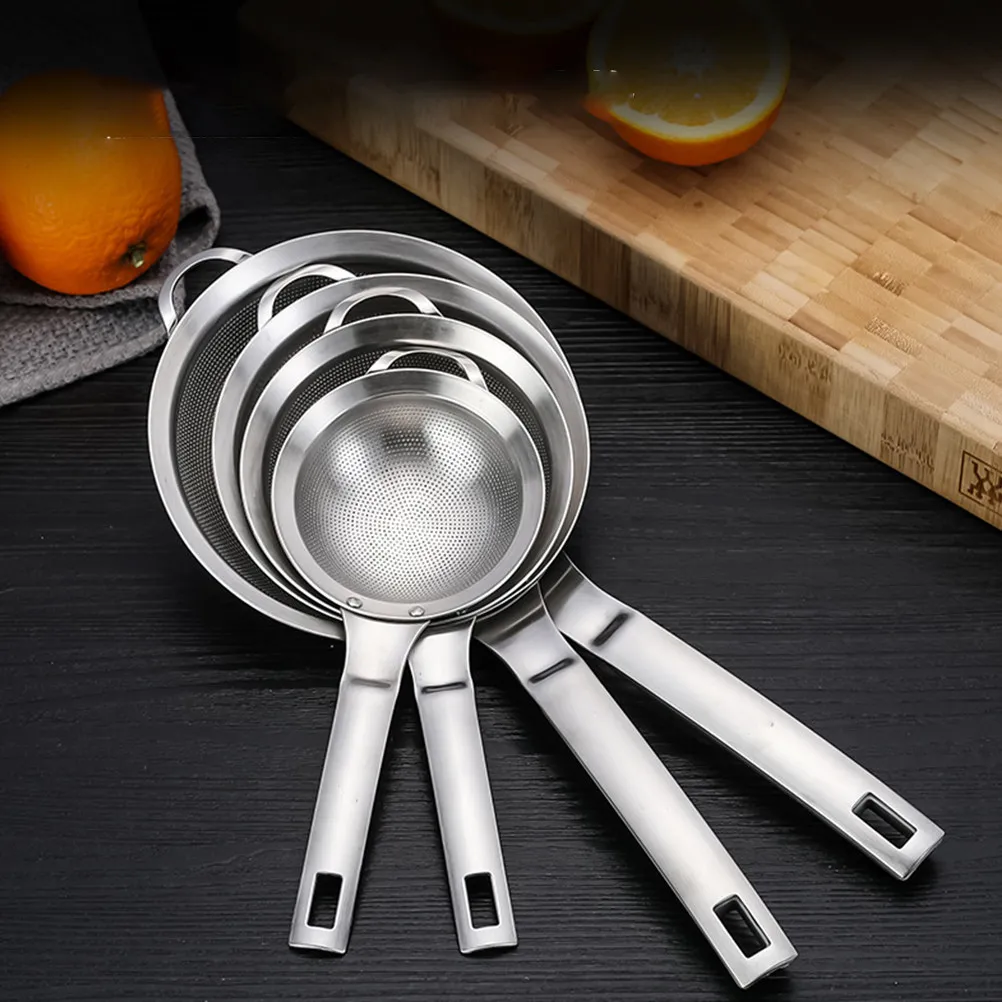 1 Pieza Cuchara Colador de Acero Inoxidable Multifunción con Malla Fina para Guisos, Fideos, Leche de Soja, Hot Pot y Repostería