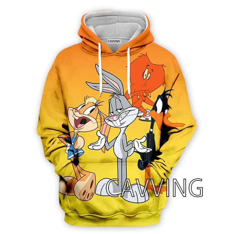 3D New Bugs Bunny Basketball Sports Hoodie Men\'s And Women\'s Long Sleeve Casual Hoodie Children\'s Fashion Autumn/Winter Top ﻿