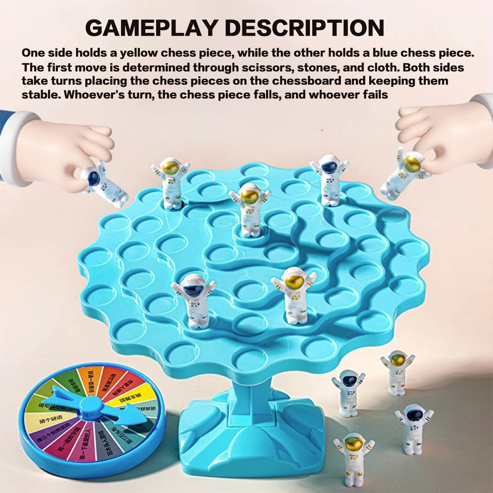 24/48pcs Children Balance Perception Toy Astronaut Balance Games Fun Space Puzzle Toys for Kids Set of Stacking Board Games