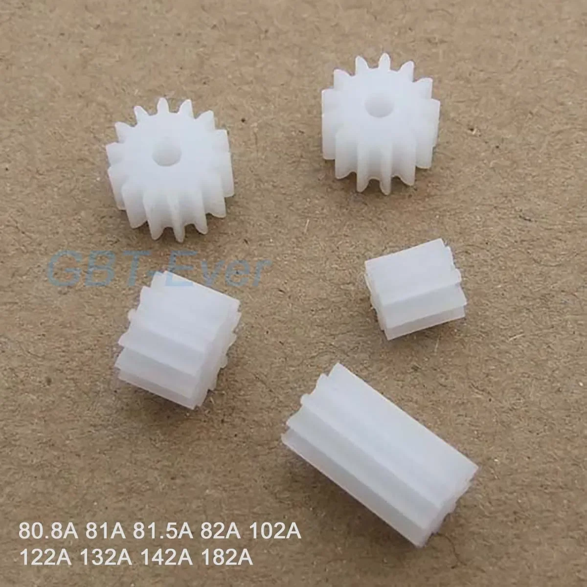 10~1000Pcs 0.5M Plastic Gear 80.8A-182A 8/10/12/13/14/18 Teeth White Pinion 2mm Hole DIY Toy Parts Accessories Motor Gear Pinion