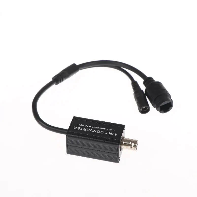 720P/1080P AHD/TVI/CVI/CVBS 4-in-1 Signal Converter BNC Input RJ45 Output H.265 RTSP Adapter for CCTV Security Camera System