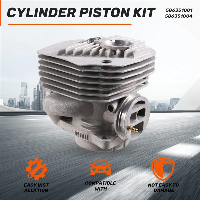 ABRS-Cylinder Piston Kit For Husqvarna K970,K970 II,K970 III ,586351001 586351004 Cylinder Piston Gasket Mower Accessories