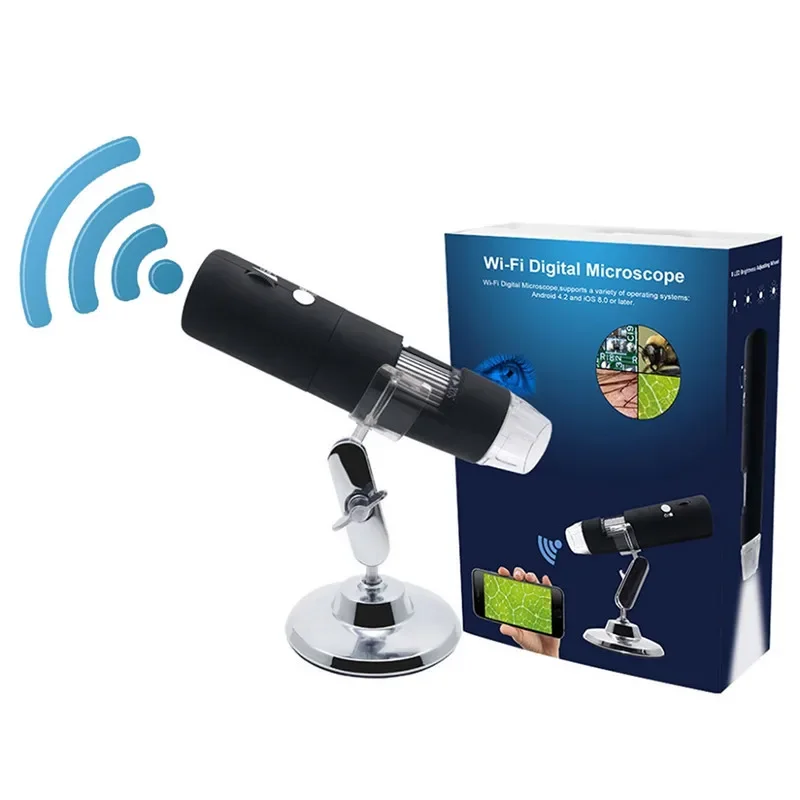 Microscópio Digital 1000x com Câmera Portátil Cores 1080p Wi-fi para Android Ios Iphone Ipad Reparo Biológico e Pcb