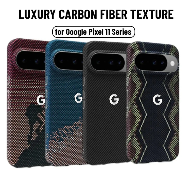 High Quality Business Kevlar Carbon Fiber Texture Case for Google Pixel 11 Pro XL 10 Pro for Magsafe Shockproof Protection Cover