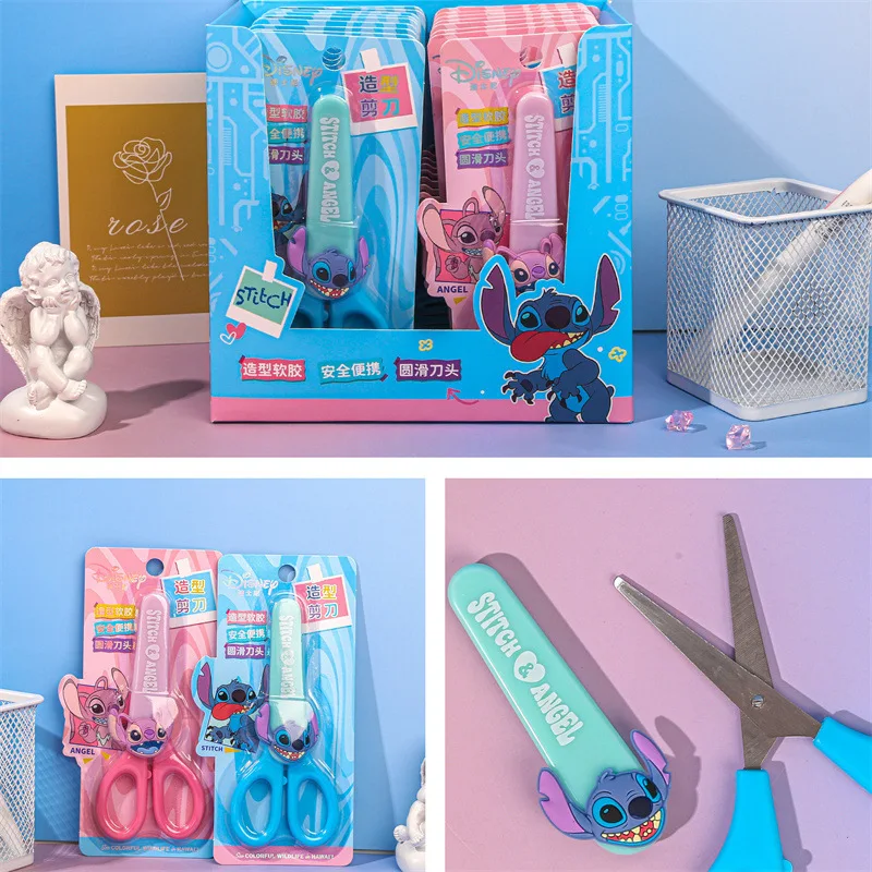 子供用アニメステッチはさみ、滑らかな刃の手作りはさみ、アートクラス、紙用品、文房具、キッズギフト、1個