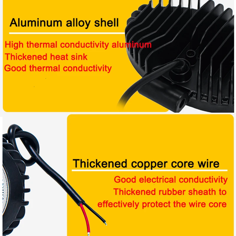 Owalne lampy robocze LED 12V 24V 5.5 cala 50W LED Flood Offroad Light Wodoodporne do traktora, ciężarówki, motocykla, SUV-a, ATV, UTV, pickupa, łodzi