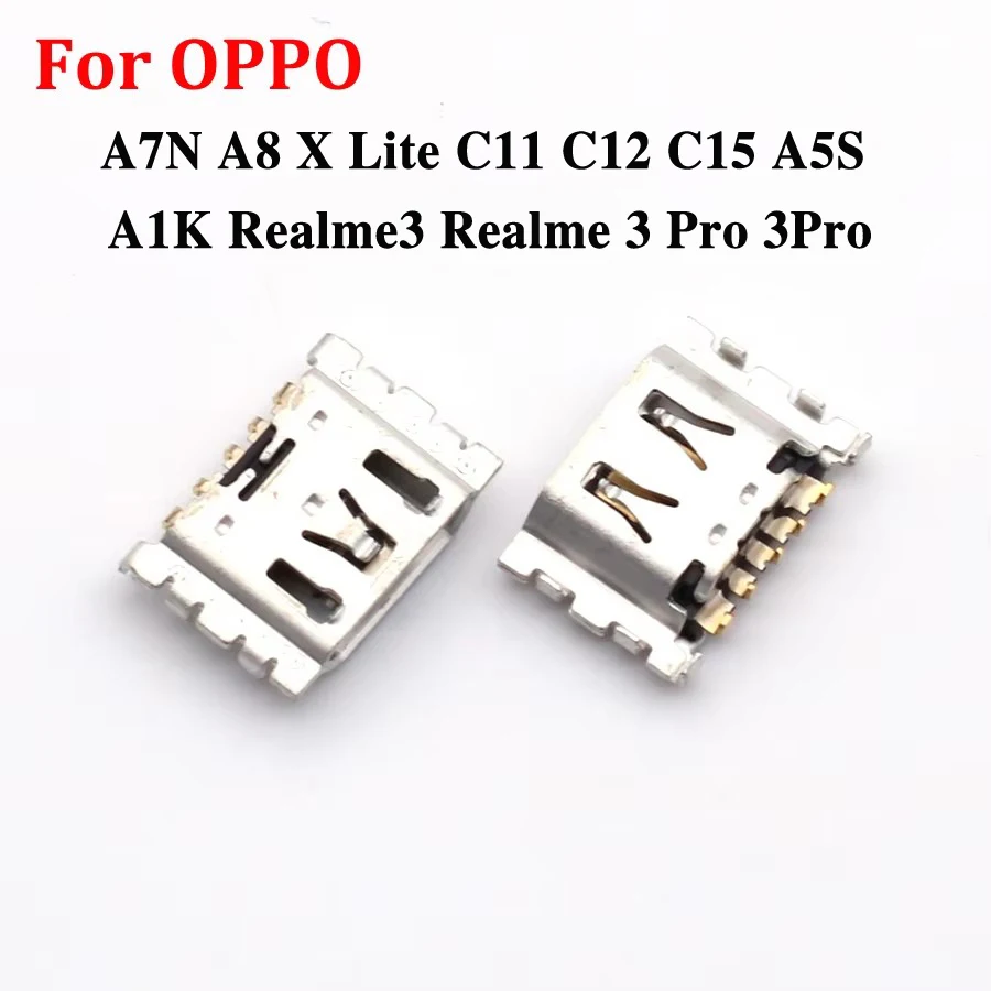 50Pcs Dock Port Charger Connector Usb Charging Jack Plug For OPPO A7N A8 X Lite C11 C12 C15 A5S A1K Realme3 Realme 3 Pro 3Pro