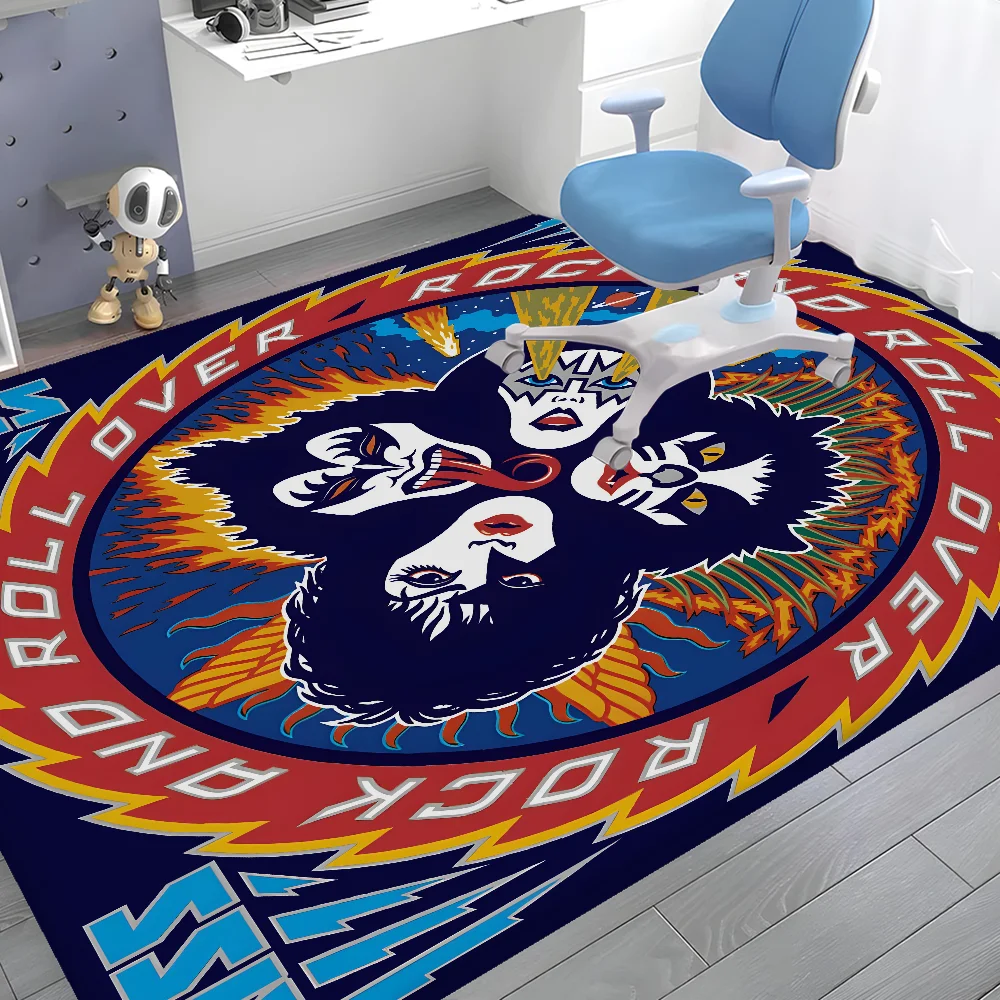 K_Kiss Band Floor Mat Bathroom Mat Kids Room Bedroom Decoration Balcony Anti-Slip Doormat Living Room Welcome Rug