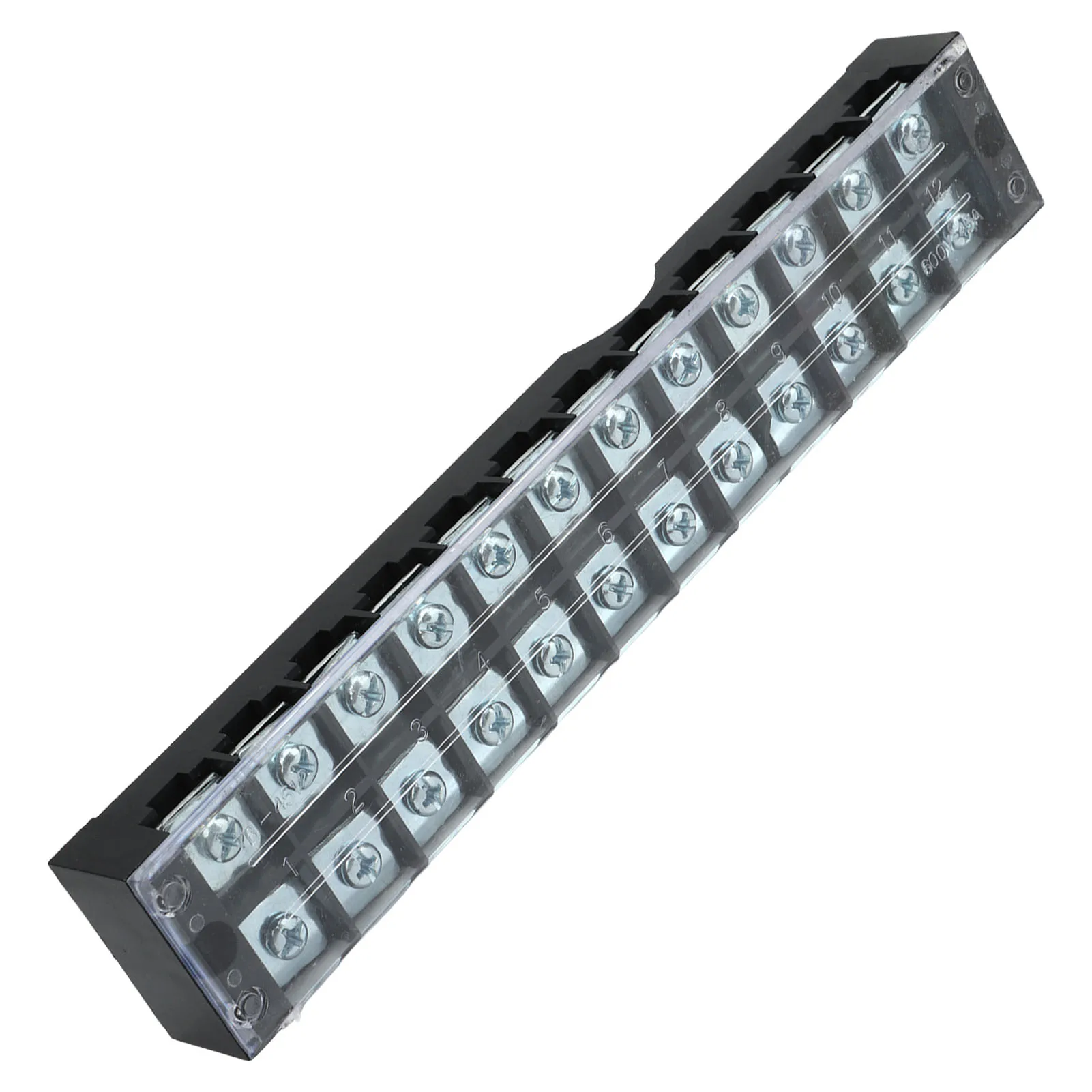 2Pcs Terminal Strip Block 12 Position Ground Circuit Terminal Block 45A 600V Terminal Strip Circuit Connection Tools