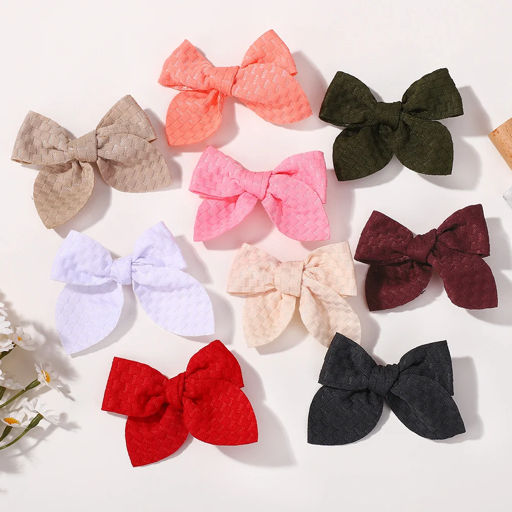 

20pcs Random Color Soft Cotton Bow Hairpin for Baby Girl Sweet Hairpin Block Delicate Hairgripe Barrettes Kawaii Accessories