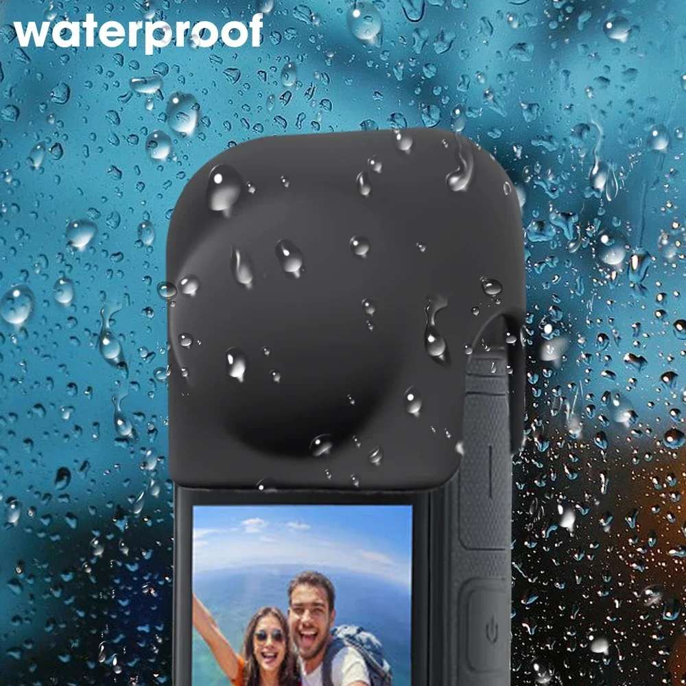 Étui de protection d'objectif anti-rayures en silicone pour Insta 360 Tage, capuchon d'objectif d'appareil photo, film HD, protecteur d'écran, coque, couverture, 360