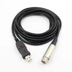 USB Microphone Cable 3m Microphone Cable Computer USB To XLR Microphone Connect Computer Cable Audio Cable Adapter