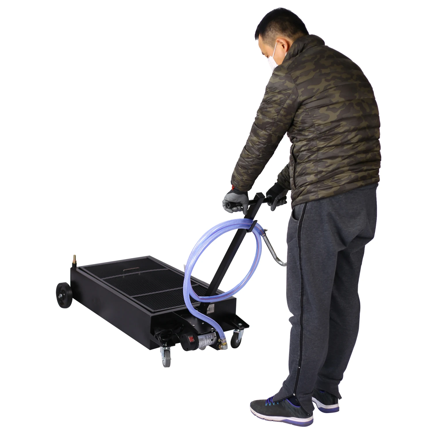 20 Gallon Low Profile Oil Drainer with Electric Pump