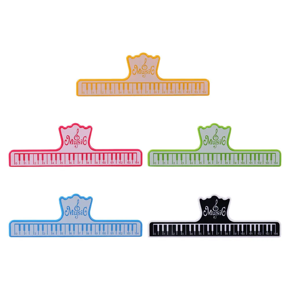 

5pcs Music Book Clip Plastic Sheet Music Clips For Piano Scores Cooking Recipes Magazines Newspapers Windproof Page Holders