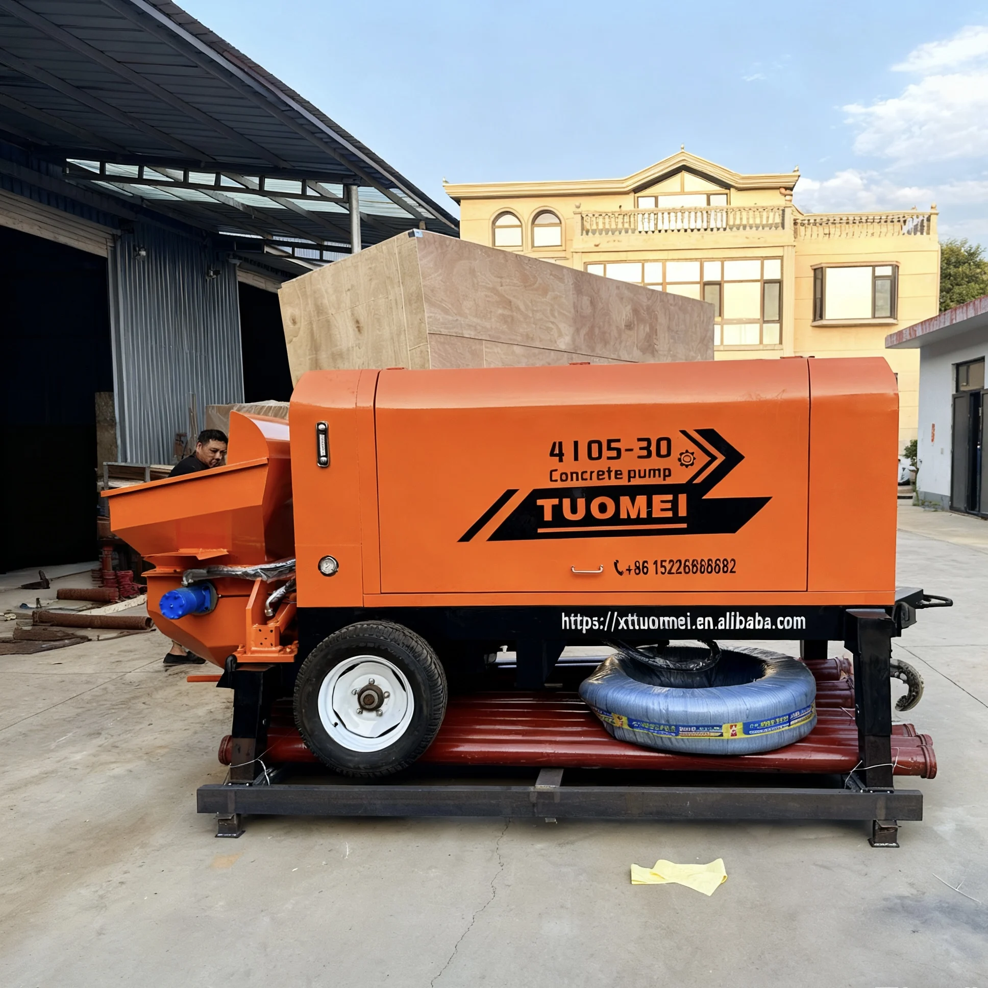 Customized Trending Products New Arrivals 22m³/h Efficient Concrete Conveying Pump Electric-Driven Concrete Transfer Pump