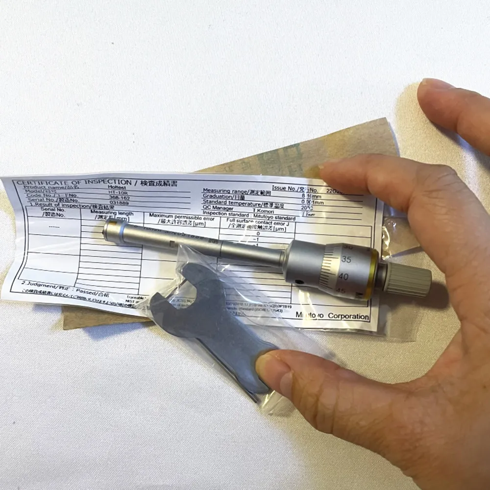 Mitutoyo 368-162 three-point internal micrometer,8-10mm holtest